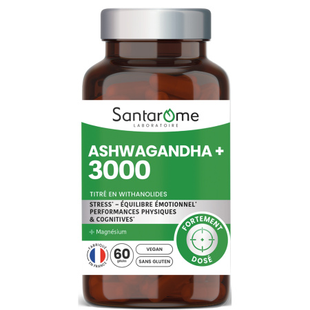 Santarome Ashwagandha 3000 Stress en Emotioneel Evenwicht 60 Capsules
