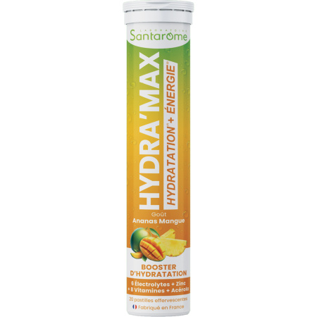 Santarome Hydra'Max Hydratatie + Energie Ananas-Mango 20 Bruistabletten