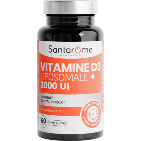 Santarôme Liposomale Vitamine D3 2000IE Immuniteit & Botten 60 Capsules