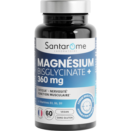 Santarome Magnesium Bisglycinaat Vermoeidheid & Spierfunctie 60 Capsules