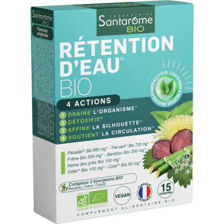 Santarome Voedingssupplement Waterretentie Bio 15 Tabletten