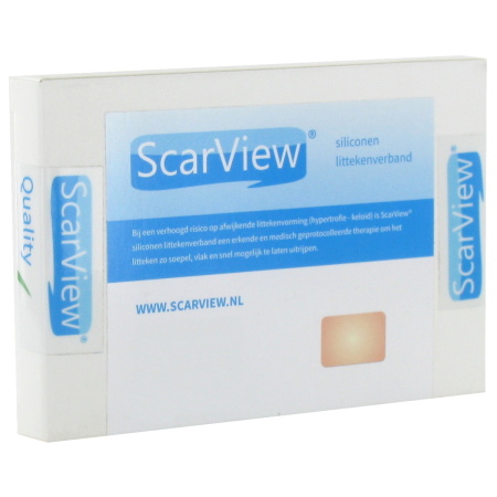 ScarView Siliconenverband Voor Littekens 5x7,5cm 2 Stuks