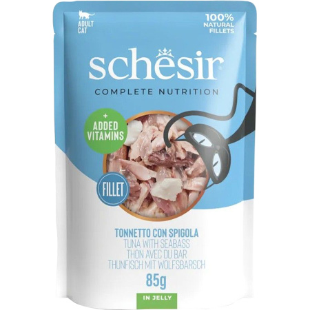 Schesir Gelei Tonijn Zeebaars Zakje 85g