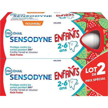 Sensodyne Kindertandpasta 2-6 Jaar Aardbeiensmaak 2x50ml