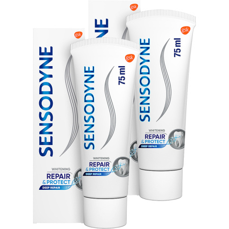 Sensodyne Repair & Protect Whitening Tandpasta Gevoelige Tanden 75ml Promo 1+1 Gratis