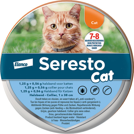 Seresto Cat Halsband Anti-Vlooien Anti-Teken 38cm Katten 1 Stuk