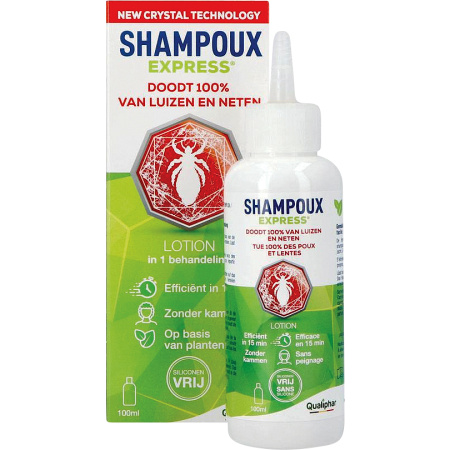 Shampoux Express Anti-Luizen En Neten Lotion Op Plantenbasis Zonder Kammen En Siliconen 100ml