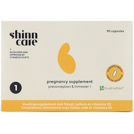 Shinncare Vitaminen Zwangerschap/Preconceptie/Trimester 1 Actief Folaat Jodium + Vit D3 90 Capsules