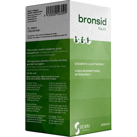 Sideri Bronsid Liquid Luchtwegen Fles 150ml