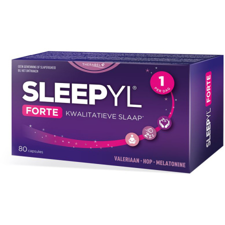 Sleepyl Forte Voedingssupplement Kwalitatieve Slaap 80 Capsules