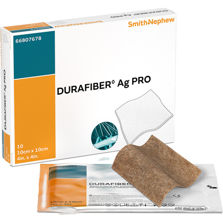 Smith&Nephew Durafiber AG Pro Verbanden 10x10cm 10 Stuks