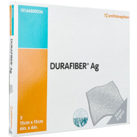 Smith&Nephew Durafiber AG Pro Verbanden 15x15cm 5 Stuks