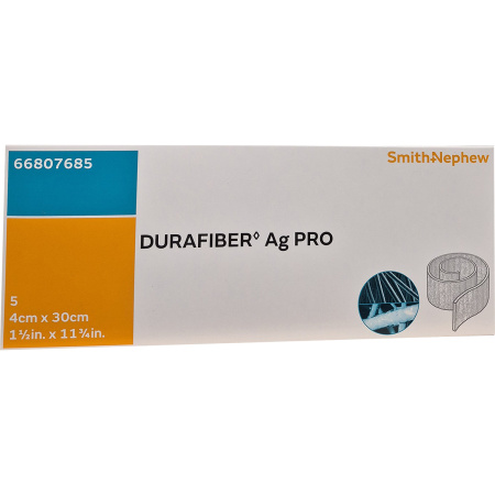 Smith&Nephew Durafiber AG Pro Verbanden 4x30cm 5 Stuks