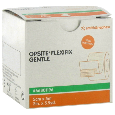 Smith&Nephew Opsite Flexifix Gentle Film Rol Met Siliconenkleeflaag 5cm x 5m Stuk 1 (66801196)
