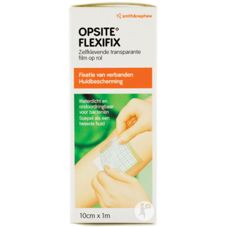 Smith&Nephew Opsite Flexifix Transparant Hechtende Film Op Rol 10cm x 1m Stuk 1 (66030570)