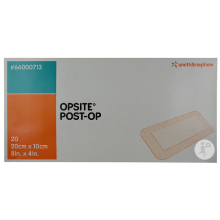 Smith&Nephew Opsite Post-Op Transparante Steriele Met Centraal Kompres 20x10cm Stuks 20 (66000713)