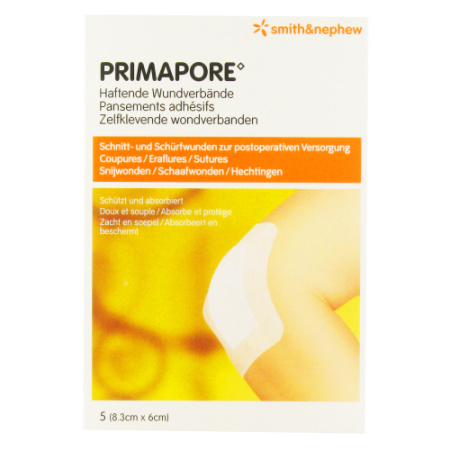 Smith&Nephew Primapore Zelfklevende Wondverbanden 8,3x6cm Stuks 5 (660330262)