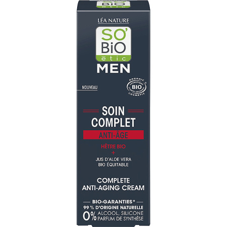 So'Bio Étic Men Complete Anti-Aging Verzorging Beuk En Aloe Vera Tube 50ml