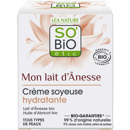 So'Bio Étic Mon Lait D'Ânesse Zijdezachte Vochtinbrengende Crème Pot 50ml