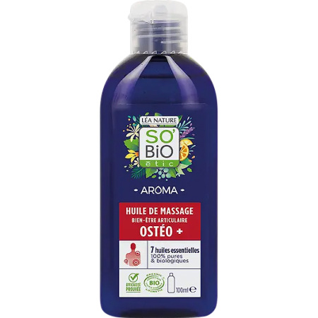 So'Bio Étic Osteo+ Massageolie Met 7 Biologische Essentiële Oliën Fles 100ml
