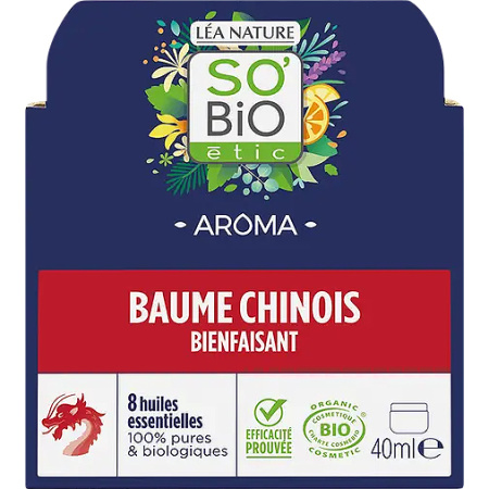So'Bio Étic Weldoende Chinese Balsem Met 8 Biologische Essentiële Oliën Fles 40ml