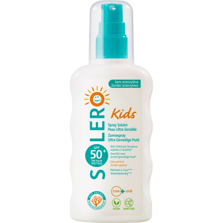 Solero Kids Zonnespray Ultra Gevoelige Huid SPF50+ Fles 200ml