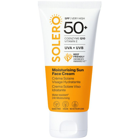 Solero Moisturizing Sun Face Cream SPF50+ Reef Friendly 50ml