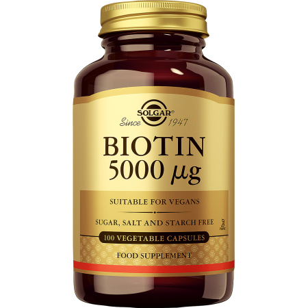 Solgar Biotine 5000μg 100 Capsules Nf