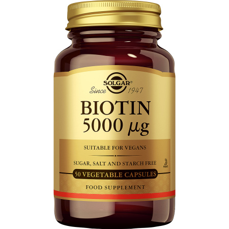 Solgar Biotine 5000μg 50 Capsules