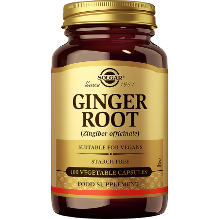 Solgar Gember Root 100 Plantaardige Capsules