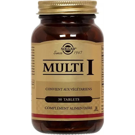 Solgar Multi I Multivitamine IJzer Magnesium Vitaminen Zink Mineralen 30 Tabletten