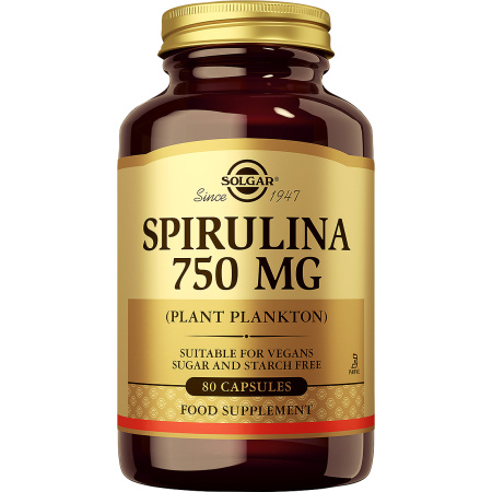 Solgar Spirulina Alg 750mg 80 Capsules