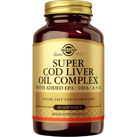 Solgar Super Cod Liver Oil Levertraan Complexe 60 Capsules