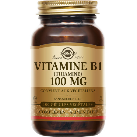 Solgar Vitamine B1 Thiamine 100mg 100 Capsules