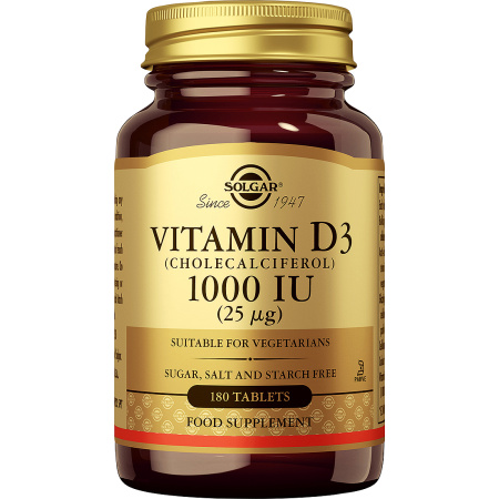 Solgar Vitamine D3 1000IU/25µg Tabletten 180