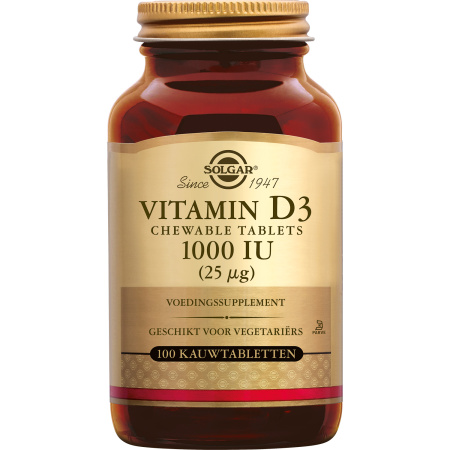 Solgar Vitaminee D3 1000IE 100 Kuwtabletten