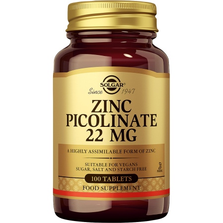 Solgar Zinc Picolinate 22mg Tabletten 100