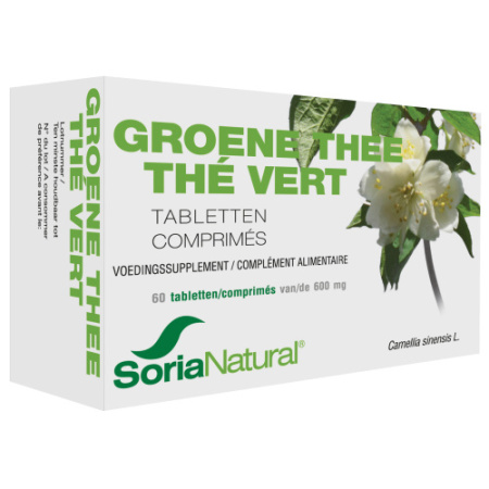 Soria Natural Groene Thee 600mg 60 Tabletten