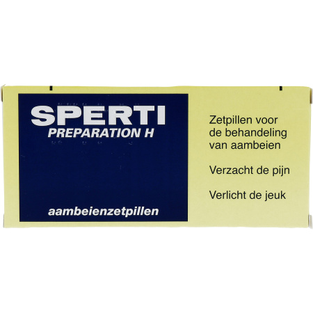 Sperti Preparation H Aambeienzetpillen 23/69mg 12 Stuks