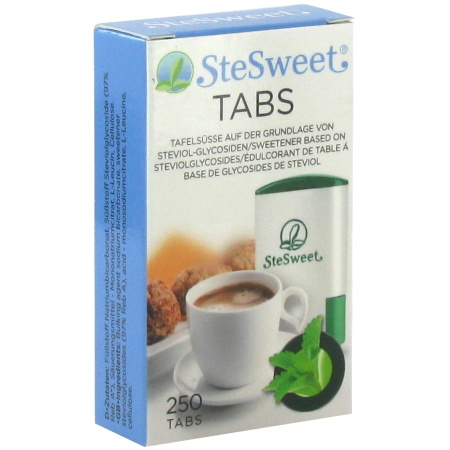 SteSweet Tabs Steviol Glycosiden Tafelzoetstof 250 Tabletten