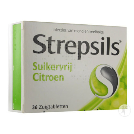 Strepsils Suikervrij Citroen 36 Zuigtabletten
