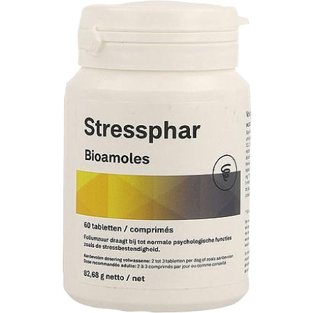 Stressphar Voedingssupplement Stressbestendigheid Geestelijke Balans Vermoeidheid 60 Tabletten
