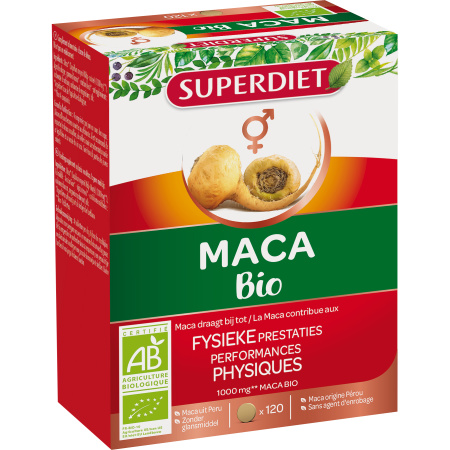 Superdiet Maca Bio Fysieke Prestaties 120 Tabletten