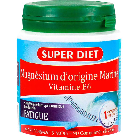Super Diet Zeemagnesium + Vitamine B6 90 Deelbare Tabletten