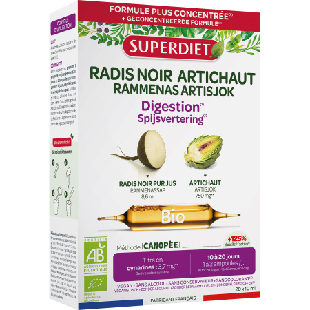 Super Diet Zwarte Radijs-Artisjok Bio Ampullen 20x10ml