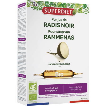 Super Diet Puur Saap Van Rammenas Bio Ampullen 20x10ml