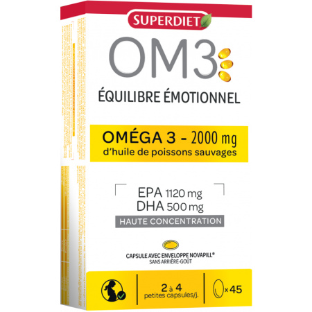 Superdiet OM3 Emotioneel Evenwicht Premium 45 Capsules