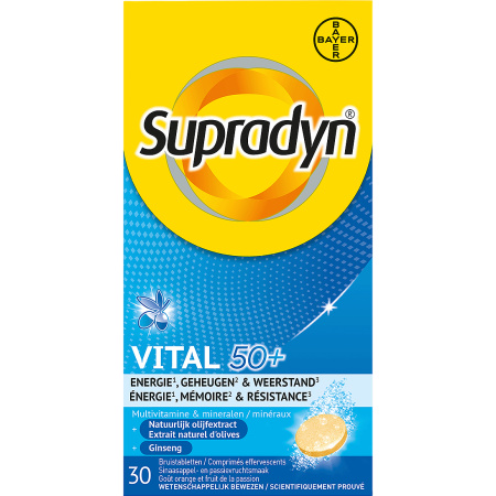 Supradyn Vital 50+ Multivitamine Met Ginseng 30 Bruistabletten