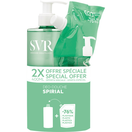 SVR Spirial Deo Douche 400ml + Navulling 400ml