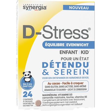Synergia D-Stress Équilibre Kind Vanaf 3 Jaar 24 Kauwtabletten